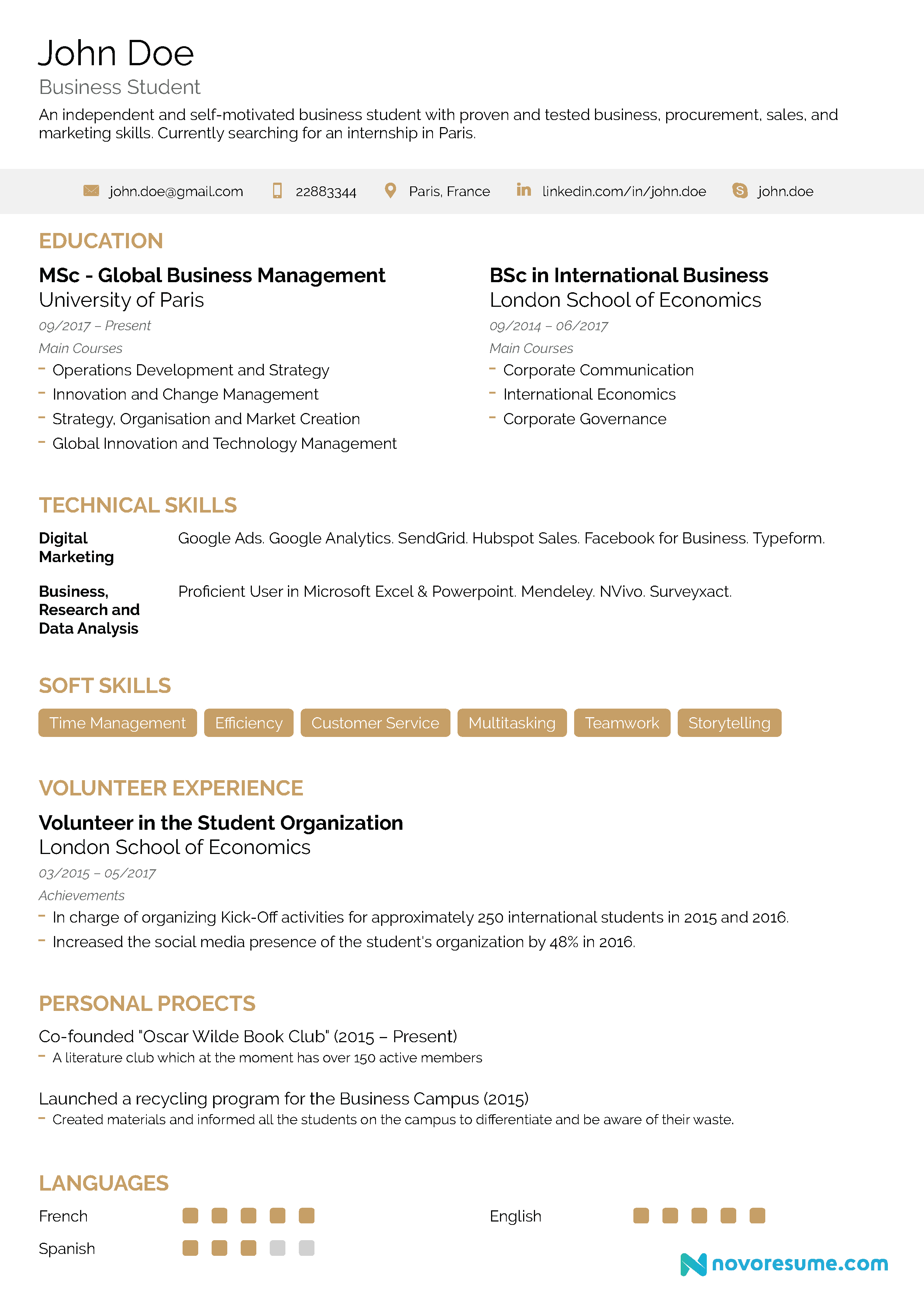 Student Resume Examples Samples Guide Writing Tips To Get Internship Quickly Monsterindia Com